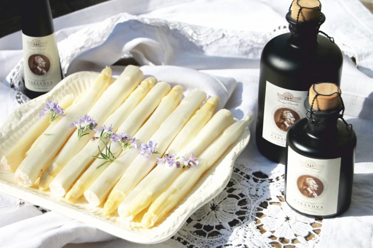 Rezept Lauwarmer Spargelsalat mariniert mit Giacomo Casanova Essig