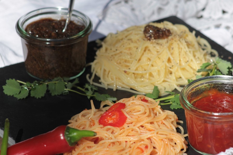 Spaghetti Salat mit Halali  &ndash; Vinaigrette